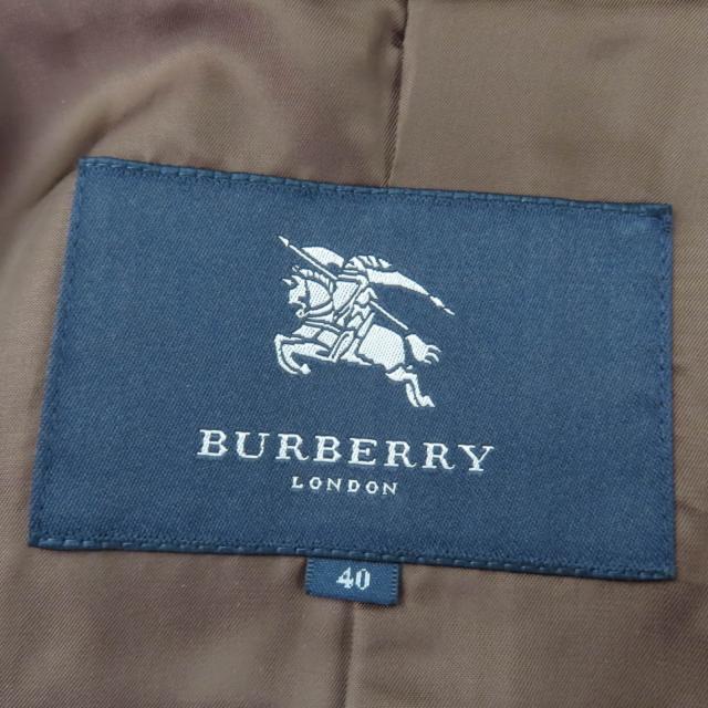 極美品☆BURBERRY LONDON バーバリーロンドン ウール カシミヤ フォックスファー・ロゴボタン付 コート ブラウン系 40 正規品 レディース_6