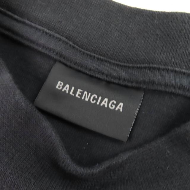 美品△BALENCIAGA バレンシアガ 24SS 739037 銀座店OPEN記念 東京タワープリント ダメージ加工 オーバーサイズ 半袖Ｔシャツ 黒 1 正規品_6