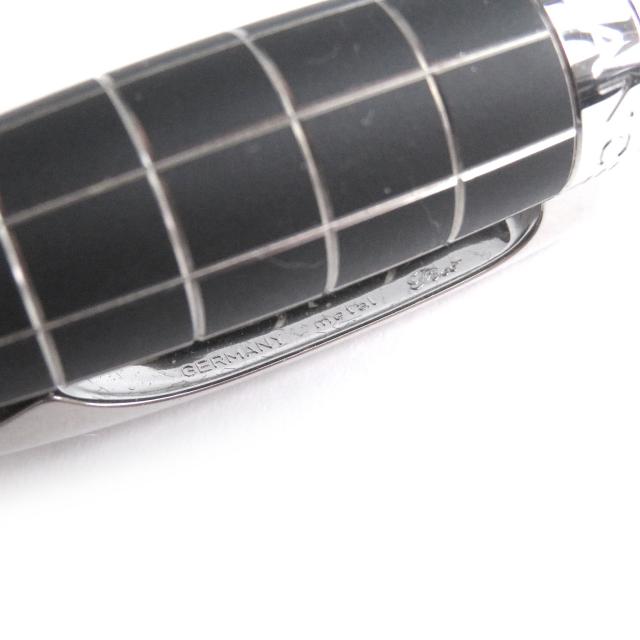 極美品□MONTBLANC モンブラン スターウォーカー ペン先14K Mニブ メタルラバー ウィンドウペン 万年筆 ブラック シルバー ドイツ製_8