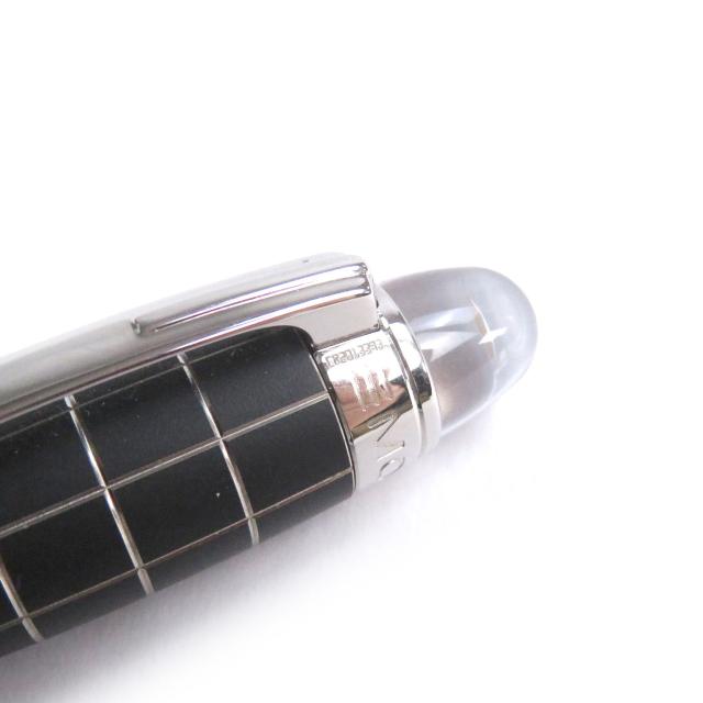 極美品□MONTBLANC モンブラン スターウォーカー ペン先14K Mニブ メタルラバー ウィンドウペン 万年筆 ブラック シルバー ドイツ製_9