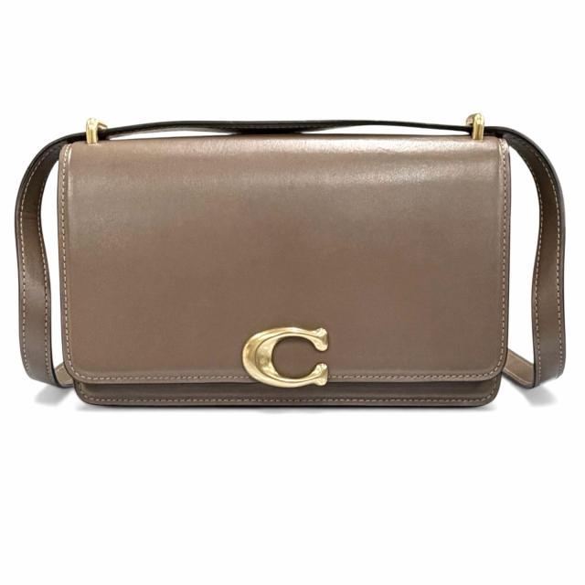 極美品◇COACH コーチ CC416 バンディット ショルダーバッグ チャーム付 レザー クロスボディバッグ ブラウン系 ゴールド金具 レディース