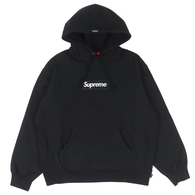美品△Supreme シュプリーム 24AW Box Logo Hooded Sweatshirt コットン ボックスロゴ 長袖 スウェット パーカー ブラック M カナダ製