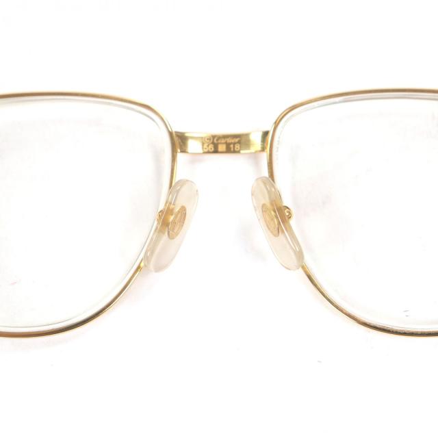 良品□Cartier カルティエ ヴィンテージ 2Cデコール トリニティ メガネ 眼鏡 アイウェア ゴールド ボルドー 56□18 度入り フランス製_5