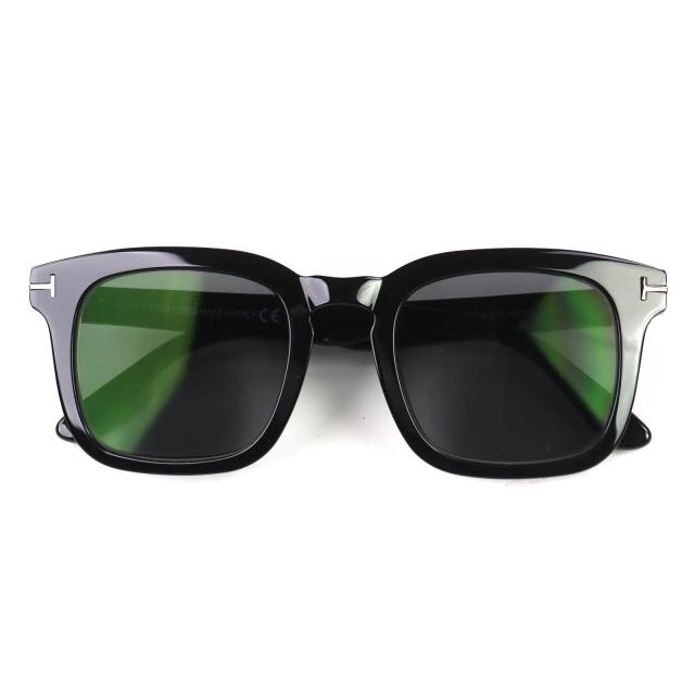 極美品△TOM FORD トムフォード TF751 ウェリントン サングラス アイウェア ブラック 50□22 145 度入り ケース付き イタリア製 メンズ
