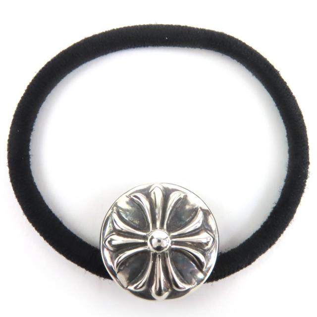 美品△CHROME HEARTS クロムハーツ HAIRBAND  クロスボールボタン コンチョ ヘアゴム ヘアアクセサリー シルバー925 インボイス付