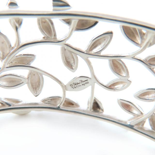 極美品☆TIFFANY&amp;Co. ティファニー パロマ・ピカソ オリーブ リーフ カフ AG925 現行品 バングル シルバー 重量31.7g 定価189200円_4