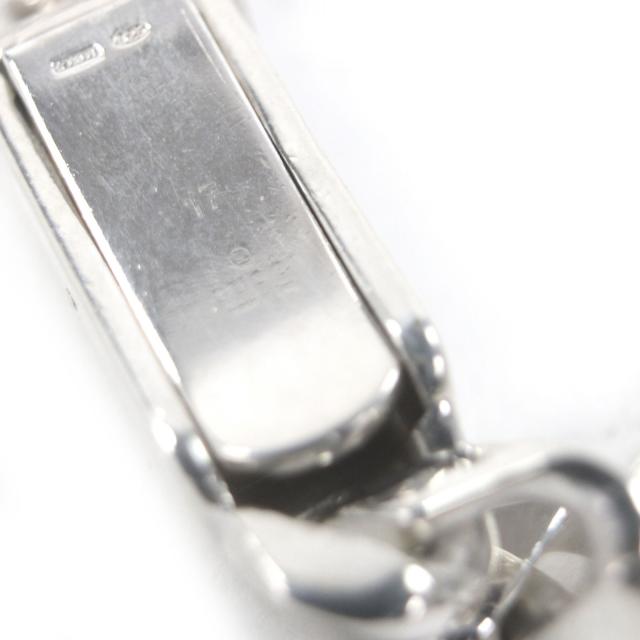 良品□GUCCI グッチ ヴィンテージ SV925 喜平 チェーン ブレスレット アクセサリー シルバー 17 イタリア製 重量38.1g レディース メンズ_3