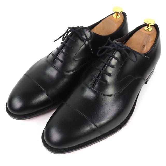 未使用品△EDWARD GREEN エドワードグリーン E202ラスト CHELSEA チェルシー キャップトゥ ストレートチップ レザーシューズ ブラック 10