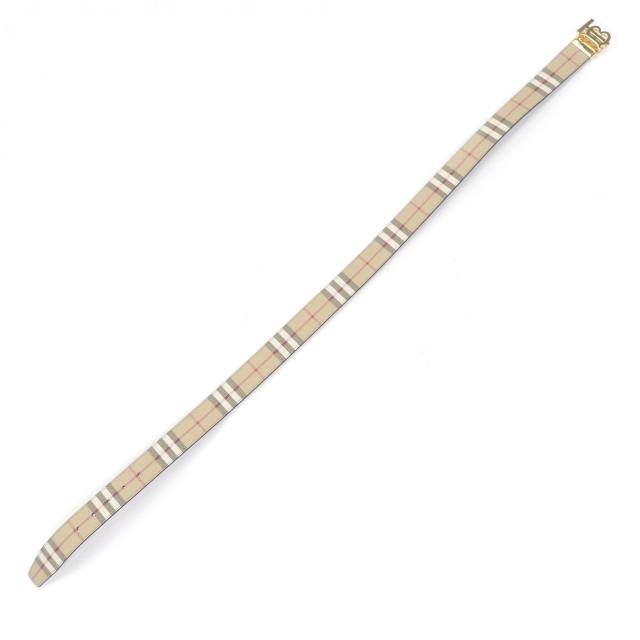 極美品□BURBERRY バーバリー 8070286 レザー ノバチェック TBロゴ