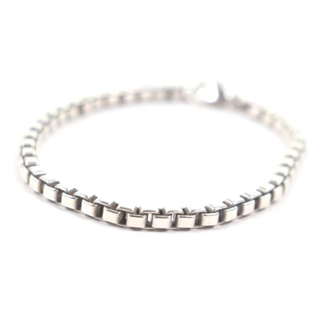 良品▼TIFFANY&amp;Co. ティファニー ベネチアン 925 チェーン ブレスレット シルバー 重量15.59g メンズ レディース アクセサリー