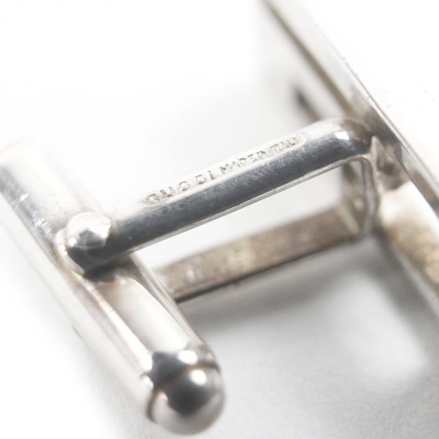 良品□GUCCI グッチ SV925 Gスクエア アクセサリー カフスボタン カフリンクス シルバー 箱・保存袋付き イタリア製 総重量11.57g メンズ_4