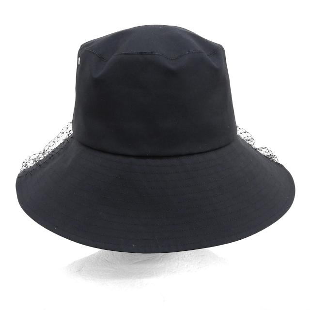 極美品▲Christian Dior クリスチャンディオール 95TDD924G130 Teddy-D ベール付き ワイドブリム ボブハット 57 正規品　_2