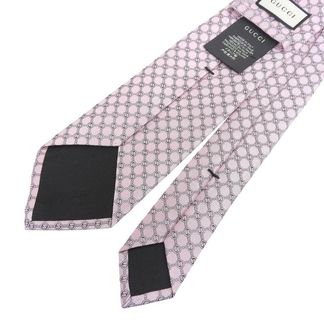 未使用品△GUCCI グッチ 386488 シルク100％ GGジャガード ネクタイ