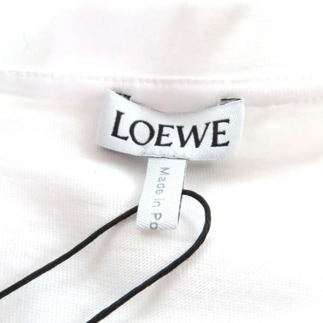 未使用品★LOEWE ロエベ S359Y22X97 コットン100％ アナグラム フラワー刺繍 クルーネック 半袖Ｔシャツ ホワイト M 正規品 レディース_5