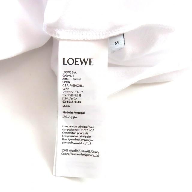 未使用品★LOEWE ロエベ S359Y22X97 コットン100％ アナグラム フラワー刺繍 クルーネック 半袖Ｔシャツ ホワイト M 正規品 レディース_6