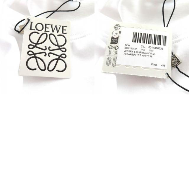 未使用品★LOEWE ロエベ S359Y22X97 コットン100％ アナグラム フラワー刺繍 クルーネック 半袖Ｔシャツ ホワイト M 正規品 レディース_9