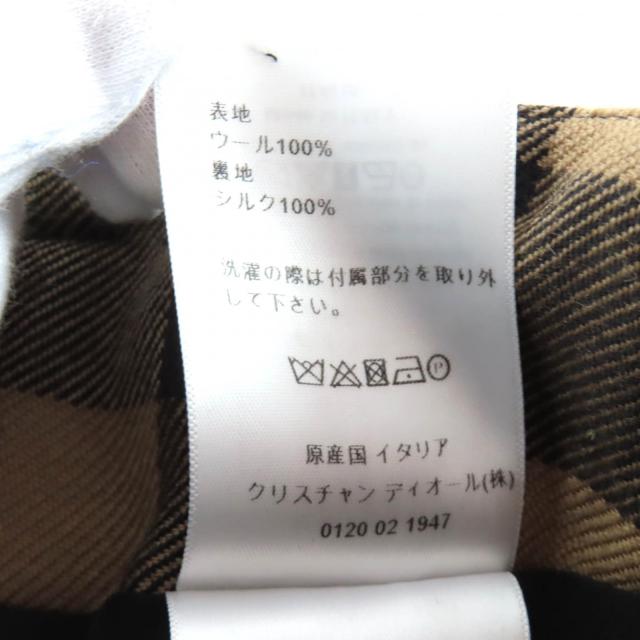 極美品★Christian Dior クリスチャンディオール 041P17A1184 ウール100％ ベルト付 ブロックチェック柄 キュロットスカート 42 正規品_8