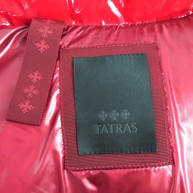 極美品△TATRAS タトラス 20AW LTLA20A4173 ロゴワッペン エコファー・フード付 エナメル ダウンジャケット レッド 04 正規品 レディース_7