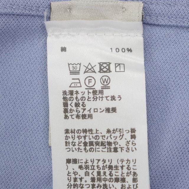 美品▼HERMES エルメス 23SS コットン100% Hロゴ刺繍 ポケット付 ショートスリーブ 半袖ポロシャツ パープル M イタリア製 正規品 メンズ_6