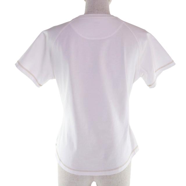 極美品★HERMES エルメス 25SS 5H4630DC コットン100％ micro cartiglio キャンディリブリス 半袖Ｔシャツ ホワイト 38 フランス製