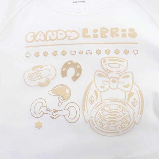 極美品★HERMES エルメス 25SS 5H4630DC コットン100％ micro cartiglio キャンディリブリス 半袖Ｔシャツ ホワイト 38 フランス製
