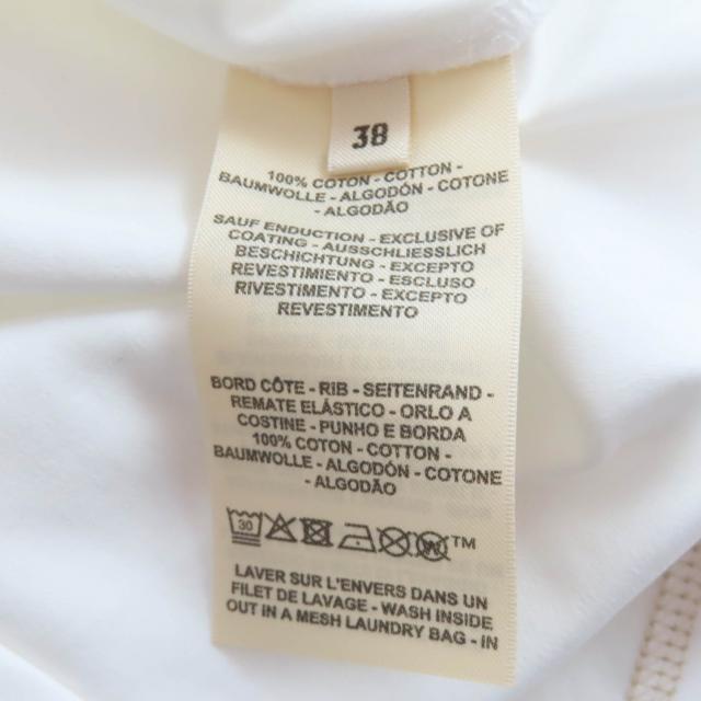 極美品★HERMES エルメス 25SS 5H4630DC コットン100％ micro cartiglio キャンディリブリス 半袖Ｔシャツ ホワイト 38 フランス製