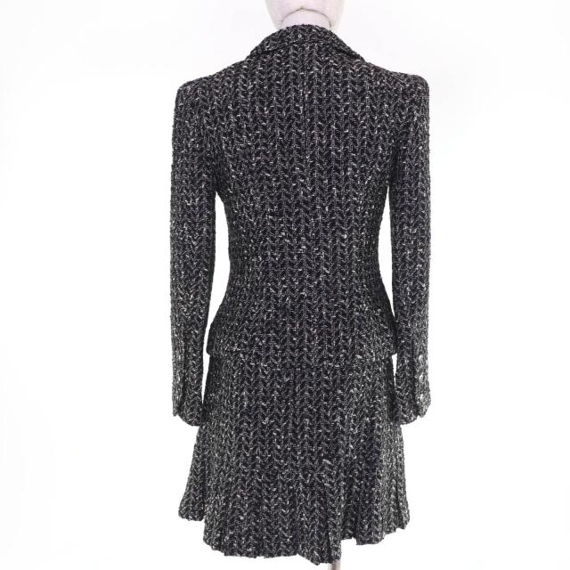 極美品☆CHANEL シャネル ヴィンテージ 97A P09701V05906 ココボタン ツイード ジャケット スカート セットアップ 38 フランス製 正規品_2