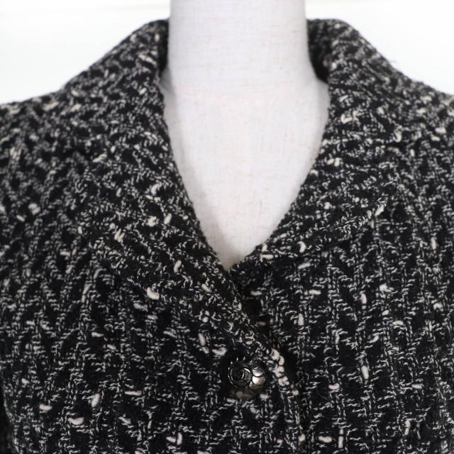 極美品☆CHANEL シャネル ヴィンテージ 97A P09701V05906 ココボタン ツイード ジャケット スカート セットアップ 38 フランス製 正規品_3