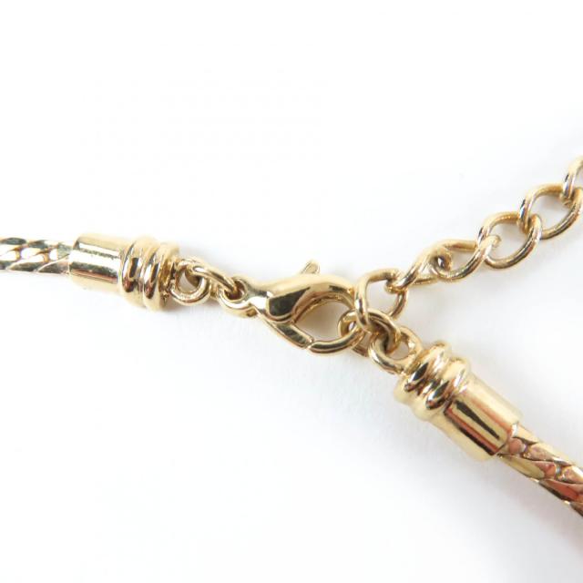 極美品☆Christian Dior クリスチャンディオール ヴィンテージ ラインストーン ネックレス アクセサリー ゴールド ブラック レディース_5
