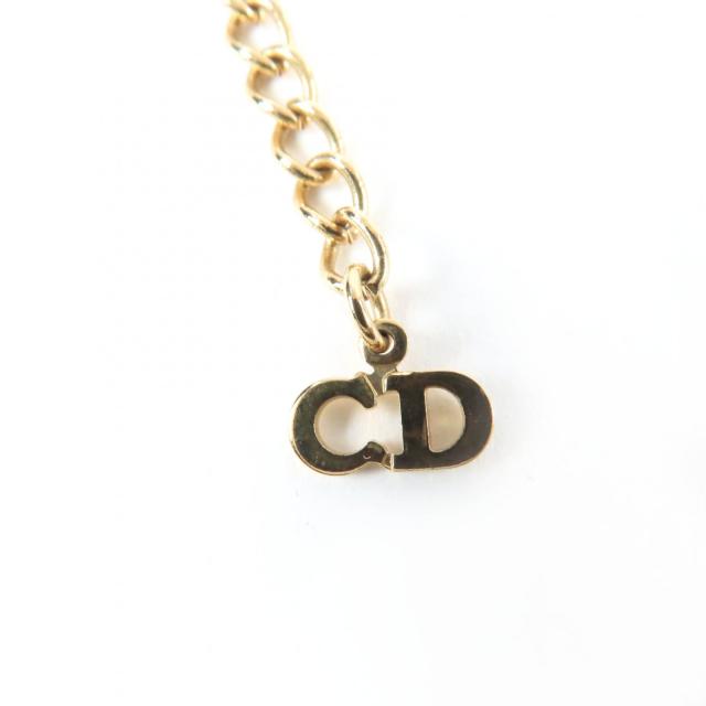 極美品☆Christian Dior クリスチャンディオール ヴィンテージ ラインストーン ネックレス アクセサリー ゴールド ブラック レディース_6