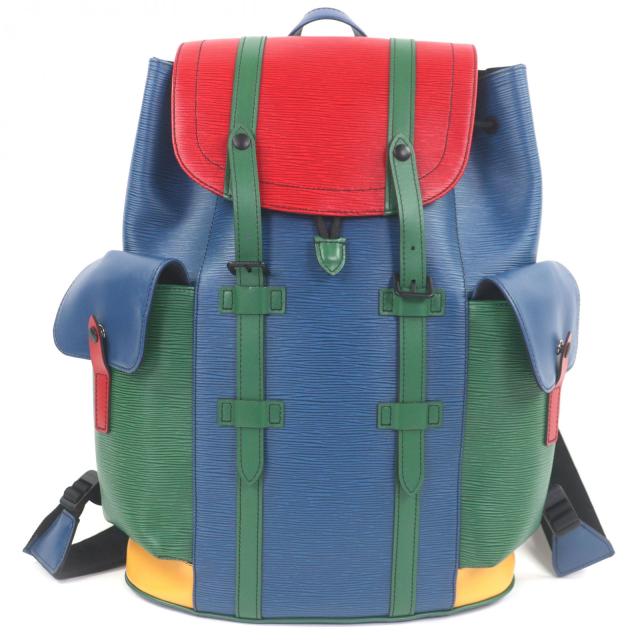 極美品□LOUIS VUITTON ルイヴィトン M55565 エピ クリストファーPM リュックサック デイパック マルチカラー 保存袋付き フランス製
