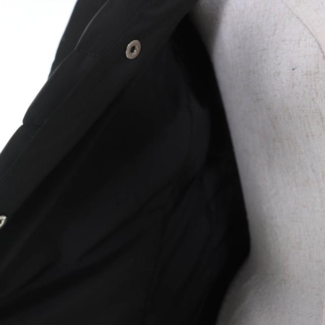 極美品☆HERMES エルメス 24AW 4H0168DR ロゴラバーパッチ セリエボタン ダウンジャケット ブラック 40 イタリア製 正規品 レディース_4