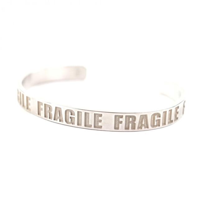 美品▼Maison Margiela 11 メゾンマルジェラ11 19AW FRAGILE 925 ブレスレット バングル シルバー 伊製 重量17.8g メンズ レディース