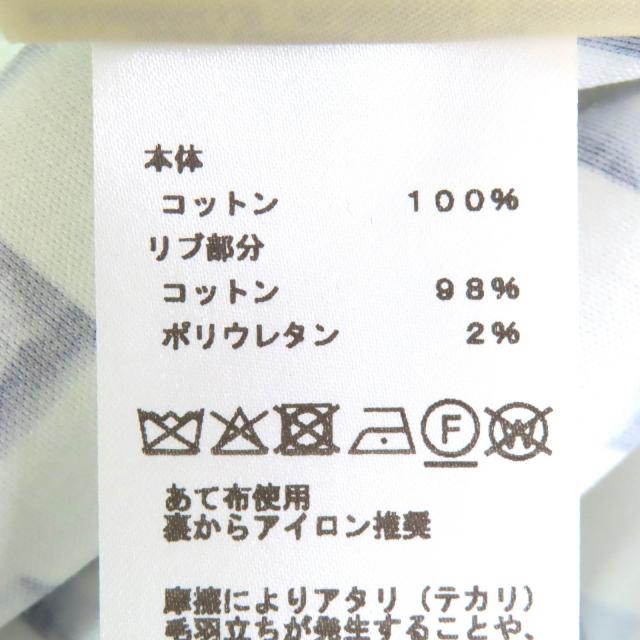 極美品△HERMES エルメス 25SS 5E4637DG Clou Medor Interlock クル メドール インターロック ブランセル 半袖Ｔシャツ 白 青 38 正規品