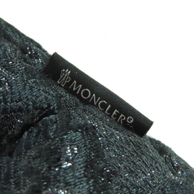 美品△MONCLER モンクレール SARIETTE セリッテ フラワージャガード スタンドカラー ダウンジャケット ブラック 4 レディース_6