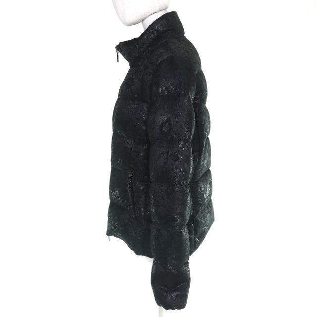 美品△MONCLER モンクレール SARIETTE セリッテ フラワージャガード スタンドカラー ダウンジャケット ブラック 4 レディース_1
