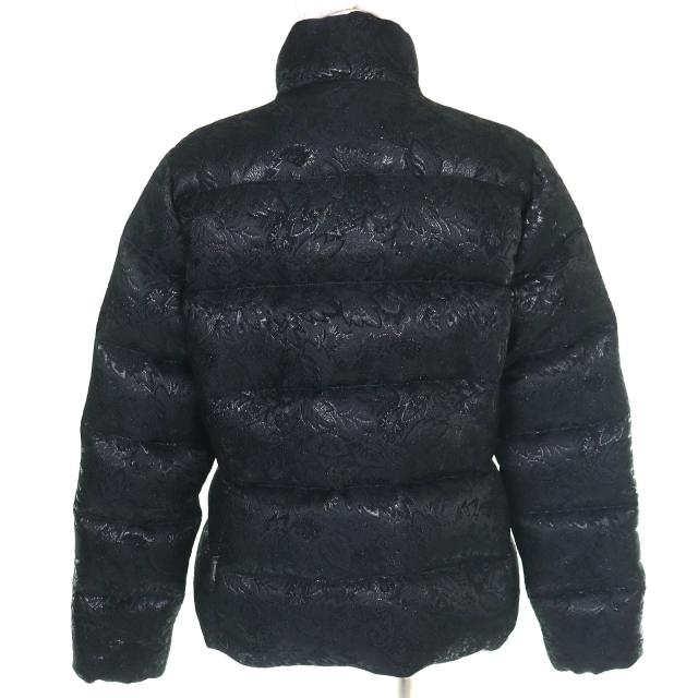 美品△MONCLER モンクレール SARIETTE セリッテ フラワージャガード スタンドカラー ダウンジャケット ブラック 4 レディース_2