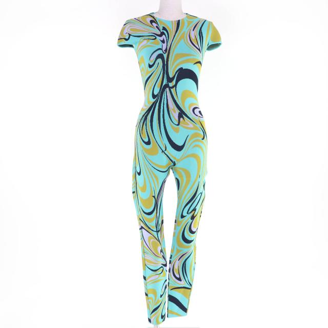 未使用品☆Emilio Pucci エミリオ・プッチ 2EKX30 ジャンプスーツ オールインワン ツナギ XS イタリア製 正規品 レディース