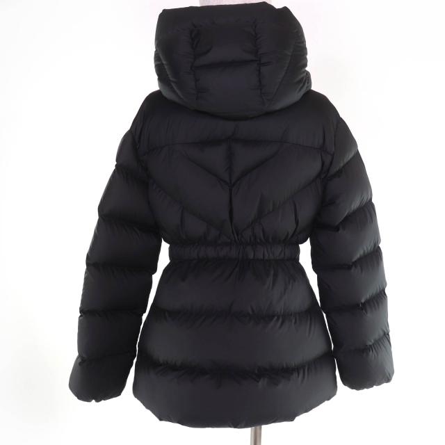 極美品☆MONCLER モンクレール 24-25AW BROSSE ロゴワッペン・フード・ベルト付 ダウンジャケット ブラック 2 正規品 レディース_2