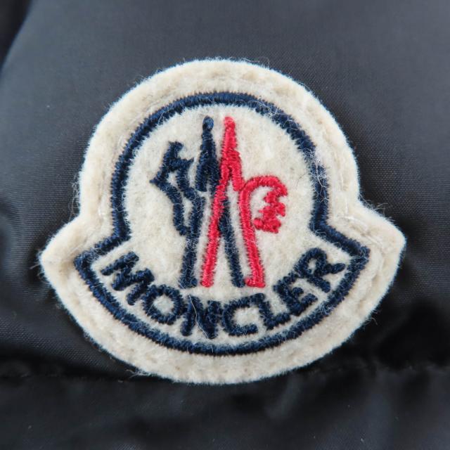 極美品☆MONCLER モンクレール 24-25AW BROSSE ロゴワッペン・フード・ベルト付 ダウンジャケット ブラック 2 正規品 レディース_6