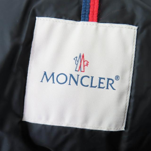 極美品☆MONCLER モンクレール 24-25AW BROSSE ロゴワッペン・フード・ベルト付 ダウンジャケット ブラック 2 正規品 レディース_7