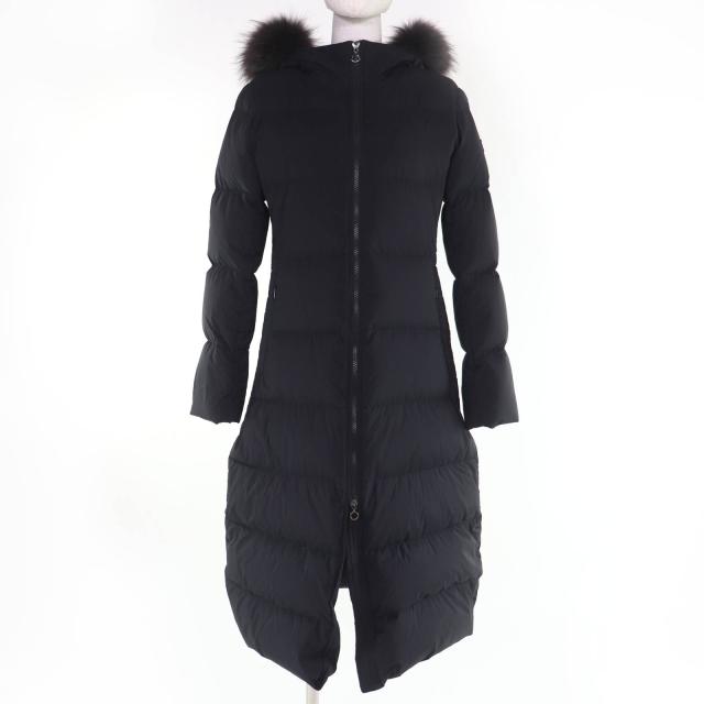 極美品☆TATRAS タトラス 23AW LTAT23A4953 ラクーンファー・フード付 ロング丈 ダウンコート ブラック 03 正規品 レディース