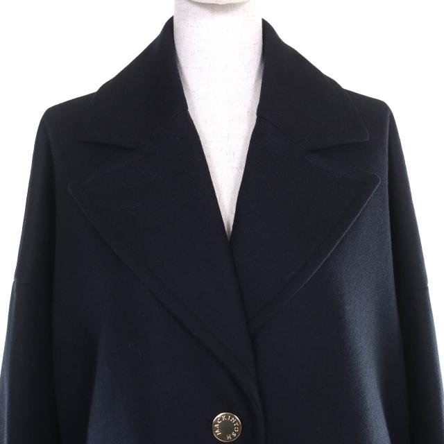 美品】MACKINTOSH ノーカラーコート コクーン ダブルフェイスニット 美