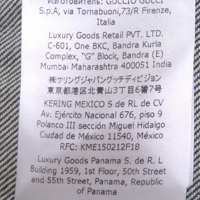 極美品□GUCCI グッチ 774082 ダメージ加工 ラベルカーゴコットンジーンズ デニムパンツ インディゴブルー 46 イタリア製 正規品 メンズ