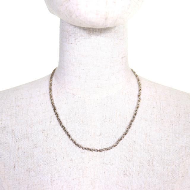 美品△TIFFANY&Co. ティファニー ツイストコンビ 925 K18 ネックレス アクセサリー シルバー ゴールド 重量14.6g レディース_1