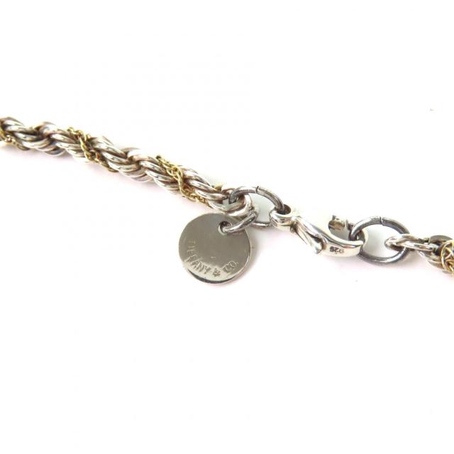美品△TIFFANY&Co. ティファニー ツイストコンビ 925 K18 ネックレス アクセサリー シルバー ゴールド 重量14.6g レディース_4
