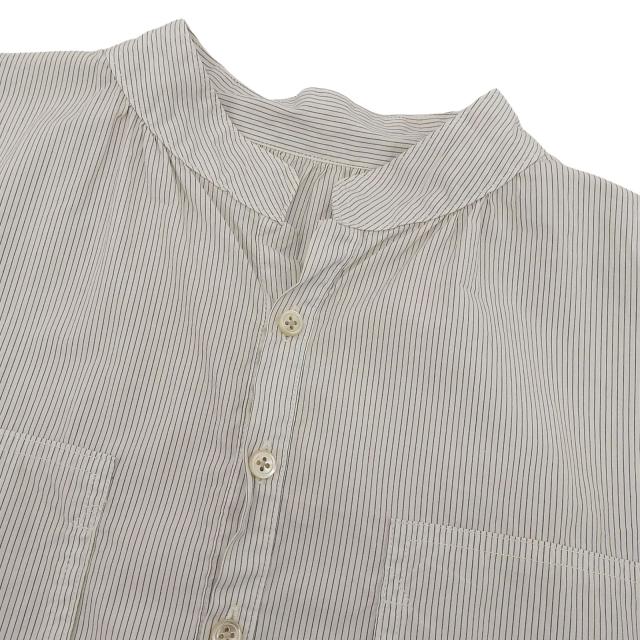 極美品▲PORTER CLASSIC ポータークラシック コットン スタンドカラー ロング スモック 長袖シャツ ベージュ 3 日本製 正規品 メンズ_2