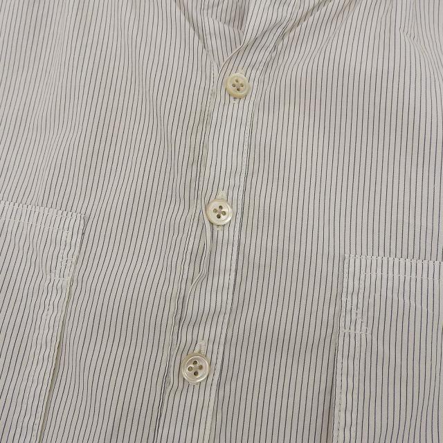 極美品▲PORTER CLASSIC ポータークラシック コットン スタンドカラー ロング スモック 長袖シャツ ベージュ 3 日本製 正規品 メンズ_4
