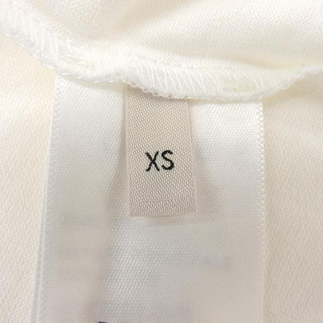 極美品▲CELINE セリーヌ 2X45C671Q コットン100％ トリオンフ刺繍 クルーネック 半袖Ｔシャツ 白 XS イタリア製 正規品 レディース_5