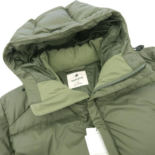未使用品▲Snow Peak スノーピーク JK-22AU005 Recycled Light Down Jacket ダブルZIP ダウンジャケット オリーブ M 日本製 正規品_3